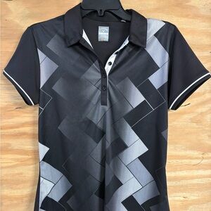 Callaway Black Polo with Light Gray Trim